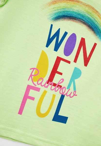 Футболка для дівчаток Роза р.92 фісташковий 201018 