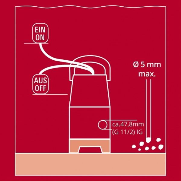 Насос дренажный Einhell для чистой води 220 Вт GC-SP 2275 4181520 
