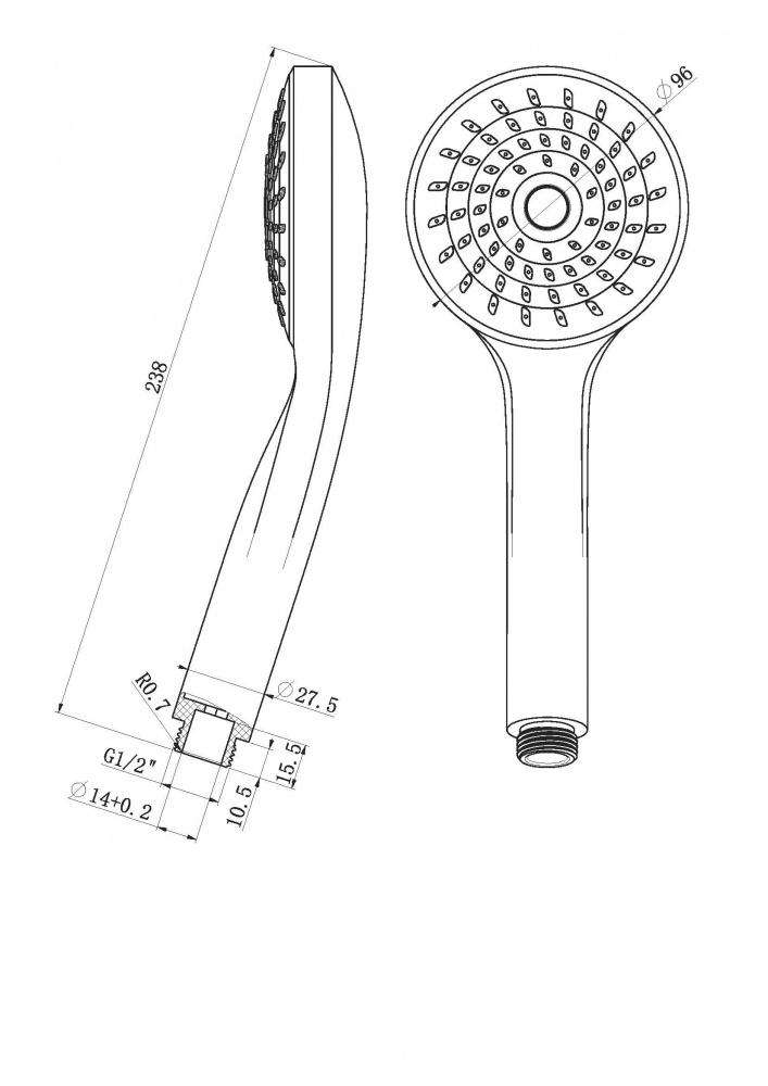 Лейка для душа Aqua Rodos AQUA