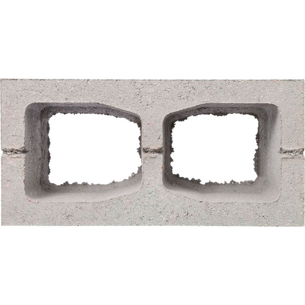 Блок декоративный бетонный гладкий 190x390x190 мм серый ЗЖБК им. С. Ковальской