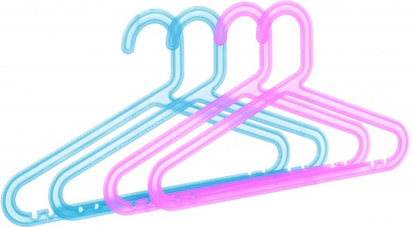 Набор плечиков ОлескПЛАСТ детские Ромашка в ассортименте 32,5 см 4 шт. 