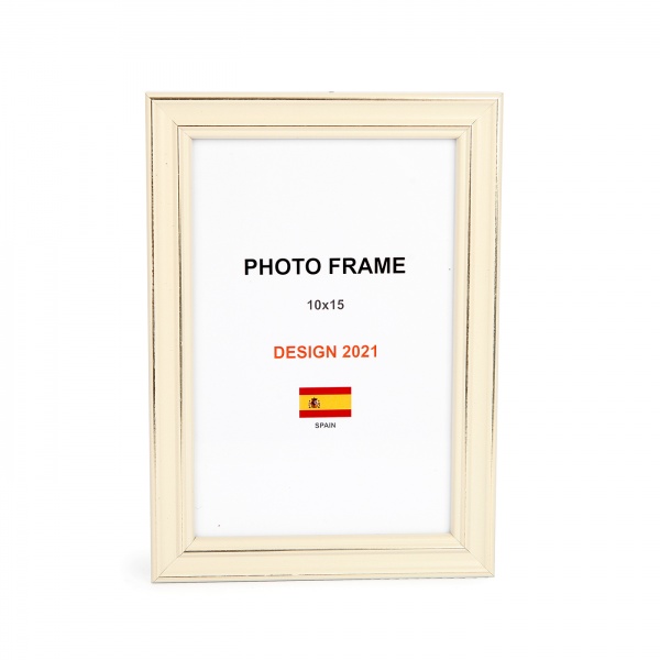 Рамка для фото 1 фото 10x15 см слоновая кость 