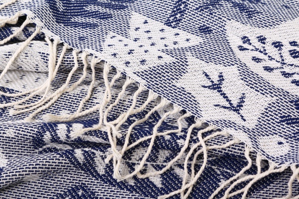 Плед дизайн 10 Рождественская коллекция 140x200 см голубой с принтом Ярослав 