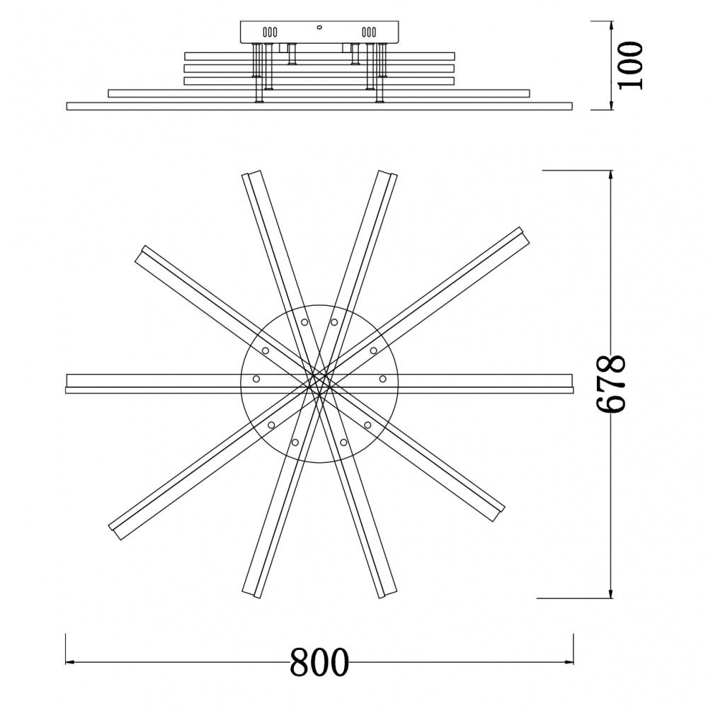 Люстра стельова Hopfen MAGI-5 WH 5x110 Вт LED-модуль білий