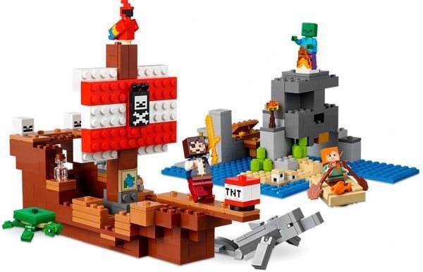 Конструктор LEGO Minecraft Приключения на пиратском корабле 21152