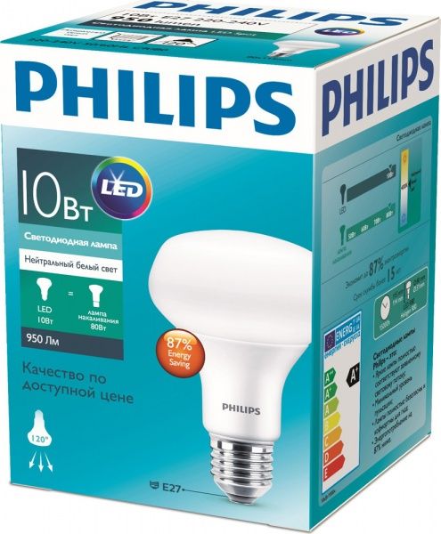 Лампа світлодіодна Philips 11 Вт R80 матова E27 220 В 4000 К 
