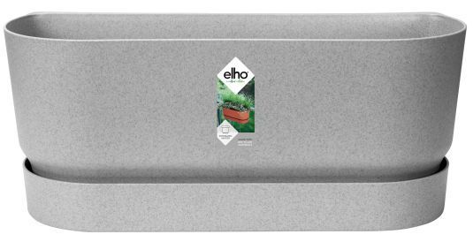 Вазон пластиковый Elho GreenVille овальный 9,2л гранит (349752) 