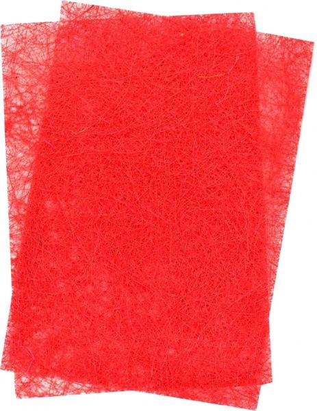 Сизаль с глитером красного цвета 5 листов 20х30 см 741423 