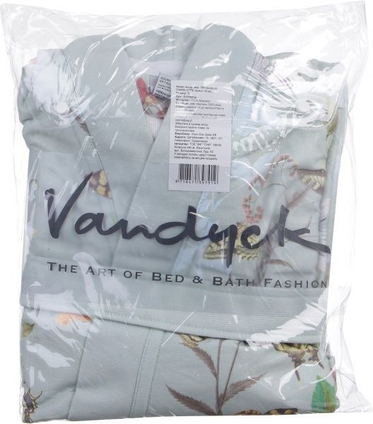 Халат махровий Vandyck жіночий Charlotte р. L блакитний 