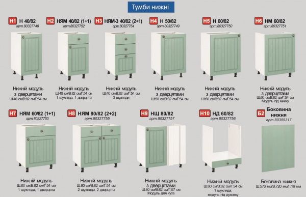 Боковина МС Прованс смарагд 720*314 прованс смарагд Грейд