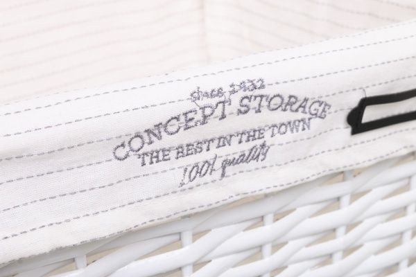 Корзинка плетеная Tony Bridge Basket с текстилем 40х30х18 см HQN20-1AB-3 