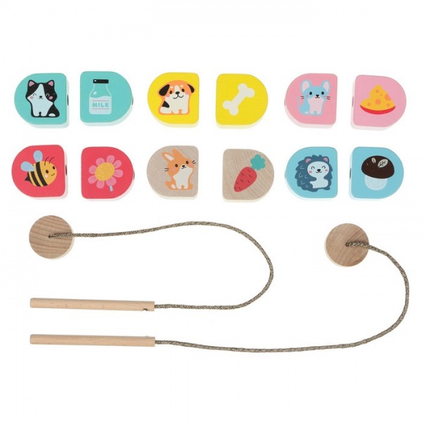 Игрушка развивающая Cubika Шнуровка Моя Еда