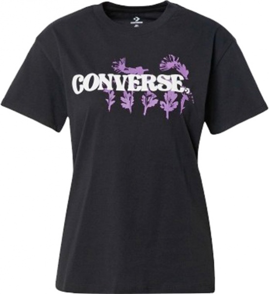 Футболка Converse Hybrid Flower Relaxed Tee 10021977-001 р.XS черный