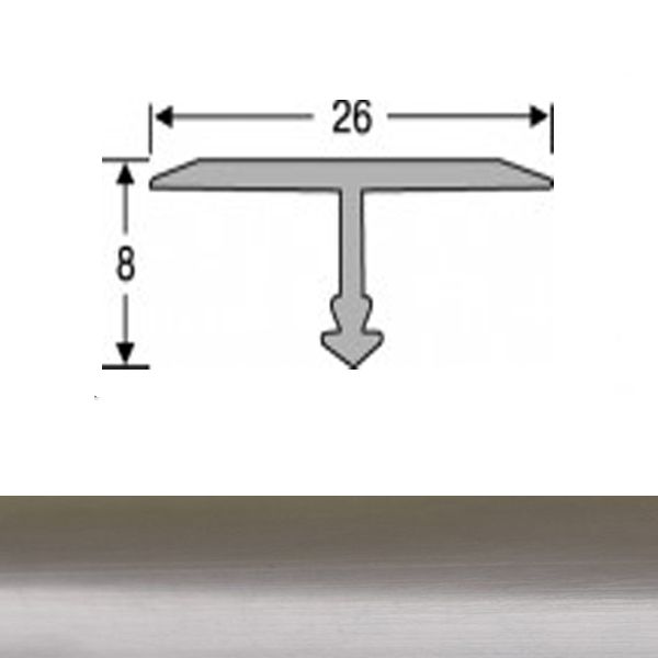 Профіль для плитки алюмінієвий ТІS АТ-26 2.7 м полірований