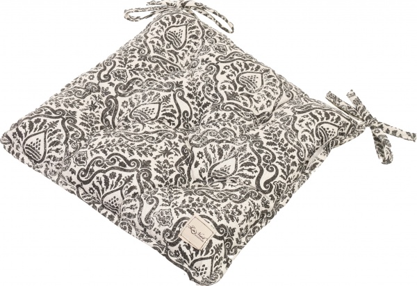 Подушка на стул PERLA Вензель графит 40x40 см La Nuit