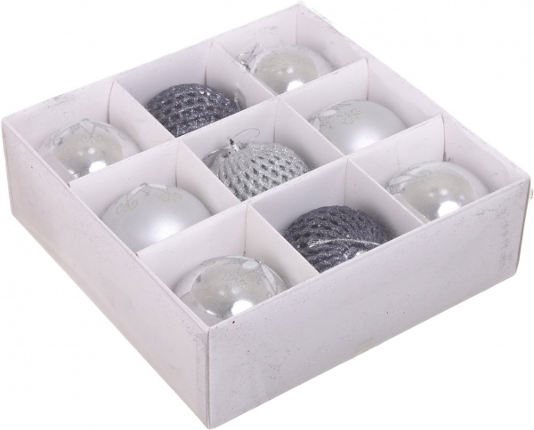 Набір ялинкових куль Комплект № 2 d 80 мм 9 шт./уп.