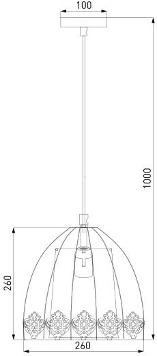Підвіс Strotskis Flash 1x40 Вт E14 чорний 50075/1 