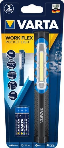 Фонарик Varta Work Flex Pocket Light 17647101421 синий 