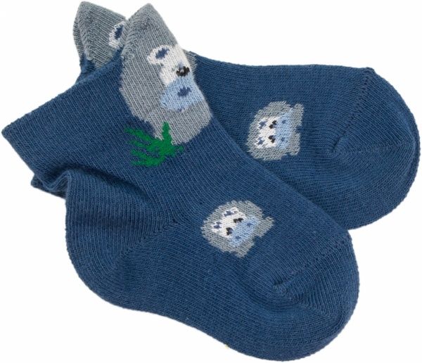Шкарпетки дитячі Duna 5В 456 р.8-10 синій із сірими вставками 