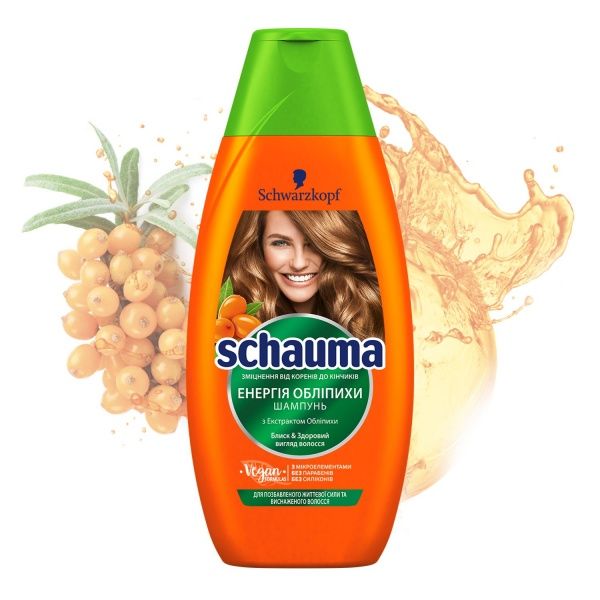 Шампунь Schauma Енергія обліпихи для позбавленого життєвої сили та виснаженого волосся 400 мл