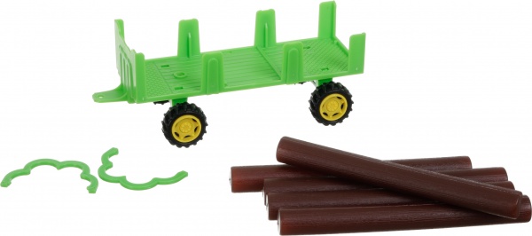 Игровой набор Shantou х6 шт. фермерский трактор с прицепами зеленый JY238796