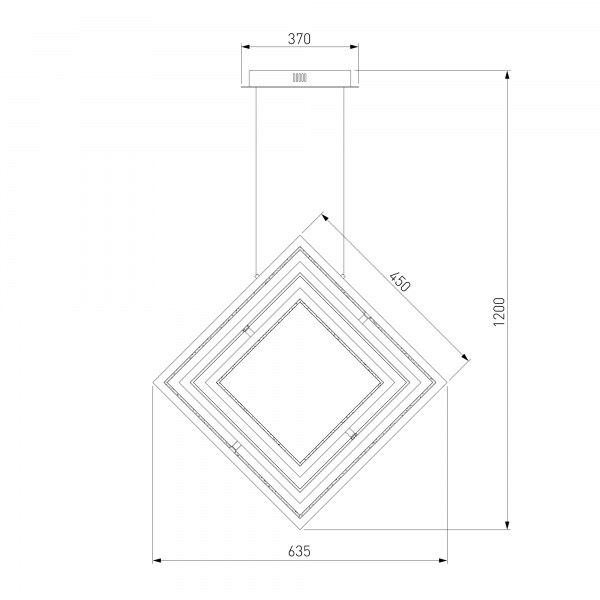 Підвіс Strotskis Maya LED 50 Вт білий/золото 90224/3 (золото) 