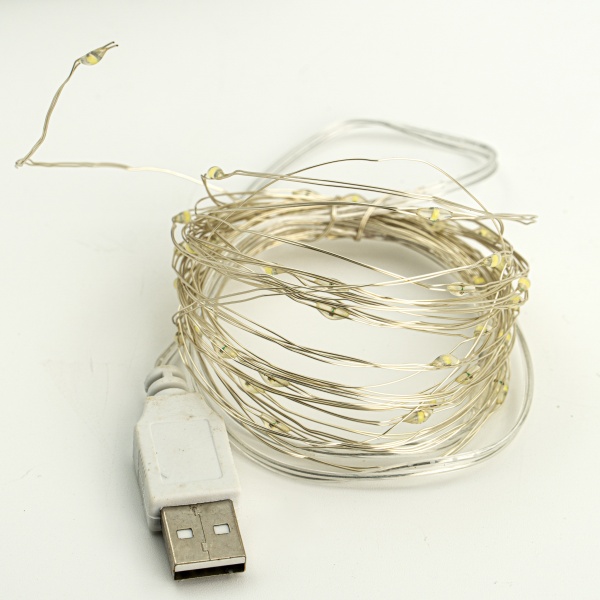 Декоративная гирлянда Altalusse (INL-2103U-50 Cold) встроенный светодиод (LED) 50 ламп 5 м 