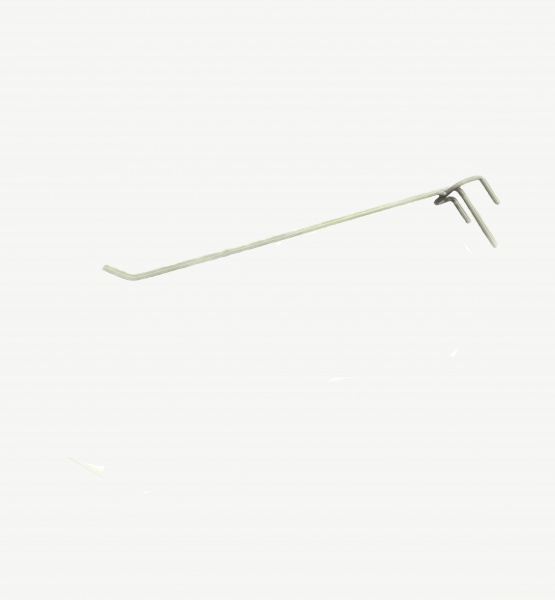 Крючок на сетку одинарный 250 мм 10шт. белый