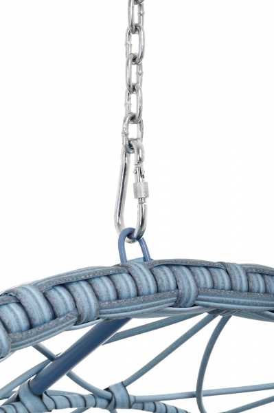 Кресло-кокон Сфера Люкс трио плетение орегон голубой