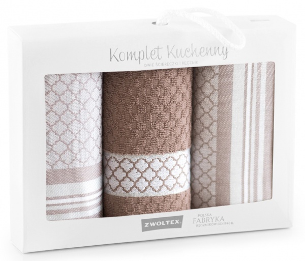 Набір рушників кухонних Maroko 2 шт 50x70+30x50 см Zwoltex бежевий 