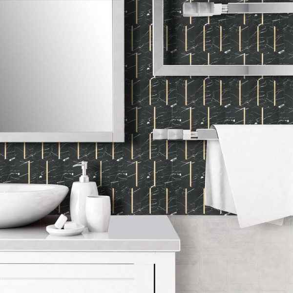 Декоративна панель EMERGO самоклеюча Чорний Мармур Home Inspire 