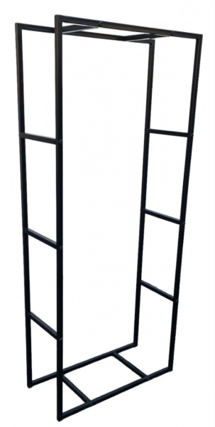Стелаж металевий чорний 1600x300x700 мм фарба 