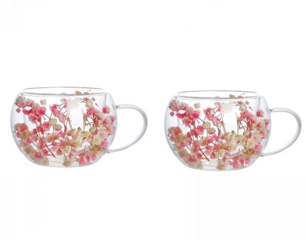 Набір чашок Vittora Спекотне літо 270 мл з подвійним дном 2 шт. VT-5327-270