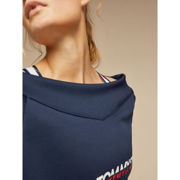 Джемпер Tommy Hilfiger CROP V NECK SWEATER WITH TAPE S10S100363401 р. M темно-синий