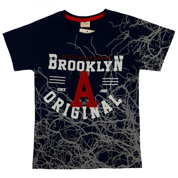 Футболка для мальчика AKKU с буквой А р.146 черный 9076 