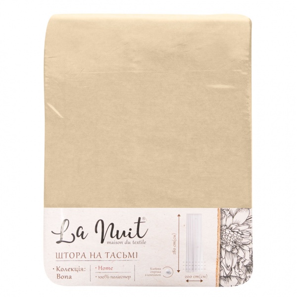 Штора BONA 150х280 кава з молоком La Nuit