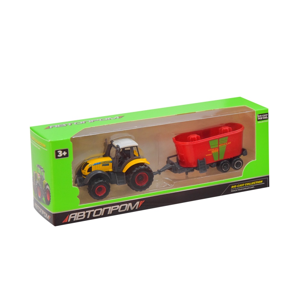 Автомобиль Автопром 1:50 трактор метал 7804