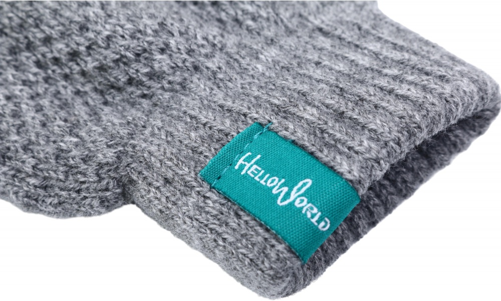 Рукавицы HW для мальчиков р.12-14 /серый