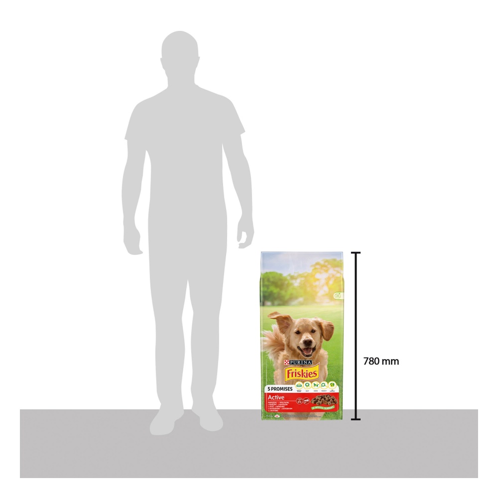 Корм сухий FRISKIES by Purina Active підвищена активність з яловичиною 15 кг