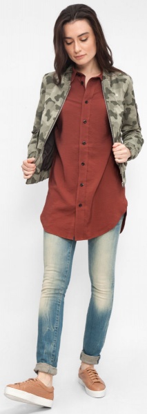 Рубашка G-Star RAW Stalt shirt wmn l D03612,7063-7161 р. M красный