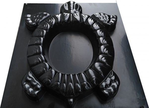 Форма-трафарет для изготовления цветников Черепаха 420x380x50 мм