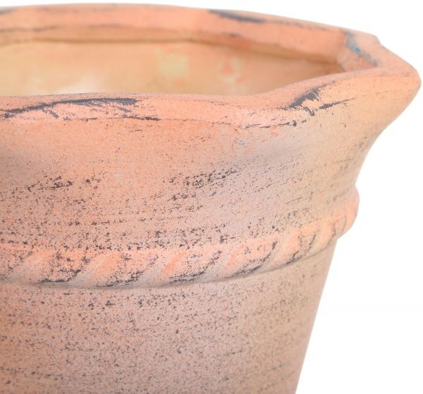 Горщик Viet Thanh Ceramic з блюдцем торбинка 15х11 см VT.9811-3 фігурний коричневий 