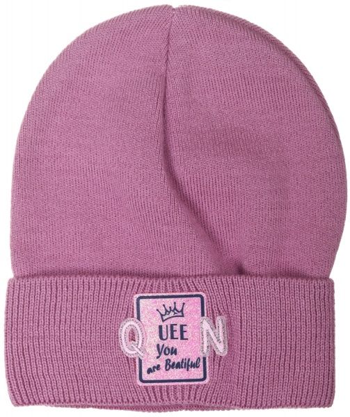 Шапочка детская для девочки Kraft+ арт. 2559 р.52-54 темная пудра 