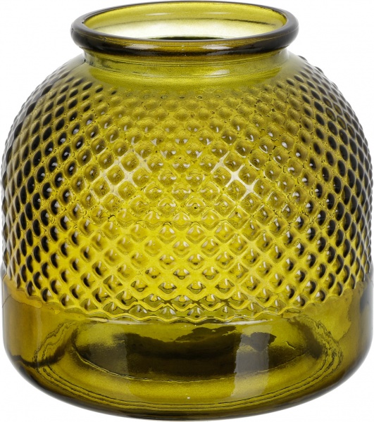 Ваза стеклянная San Miguel DIAMANTE 24 см хаки 