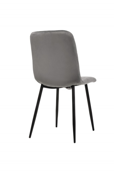 Стілець обідній Лаціо велюр сірий/чорний
