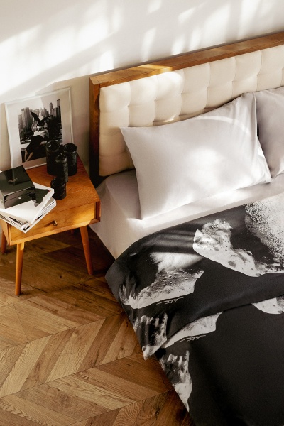 Комплект постельного белья Космическая связь SoundSleep by AndreTAN бело-черно-серый SoundSleep 