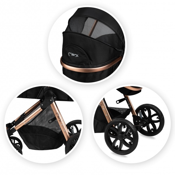 Коляска универсальная 2 в 1 MoMi Limuru 2в1 black 