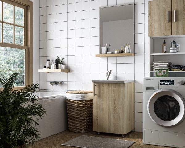 Тумба підлогова Грейд 50 см під умивальник дуб сонома