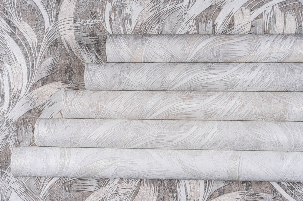 Шпалери вінілові на паперовій основі Слов'янські шпалери Le Grand gold Пір'їнка 2 4604-10 1,06x10,05 м