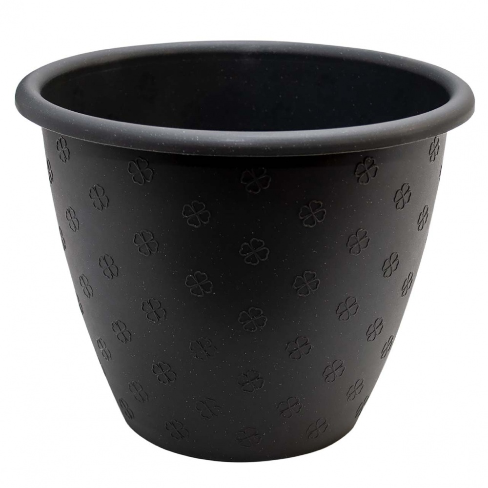 Вазон пластиковий Верона D15х11,5 см круглий граніт 1,1 л Алеана